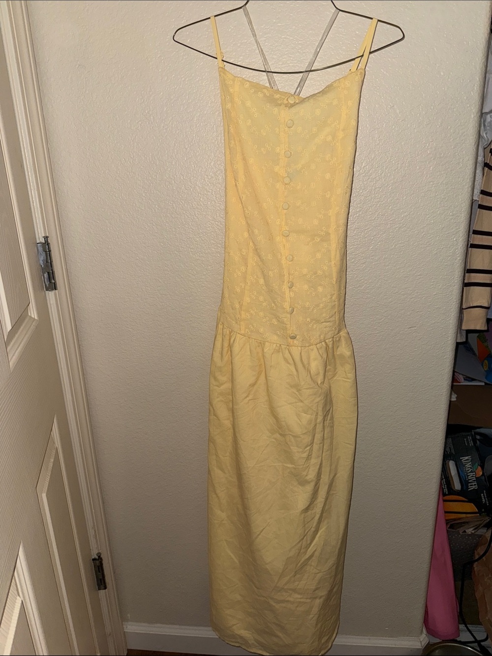 wild fable Pale Yellow Spaghetti Strap Maxi Dress